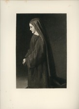 Lithographie : LA RELIGIEUSE