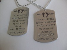 Custom Footprint & Angel Wing Memorial, Miscarriage, Infant Loss, Honor Necklace