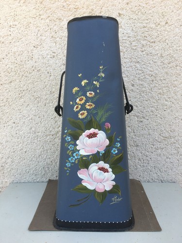 Ancien seau charbon peint - seau,
