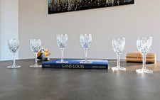 Florence, cristal Saint Louis. 6 verres à vin rouge/blanc N°4. H14cm. Estampillé