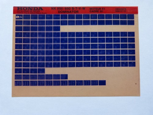 Honda motorcycle microfiche - honda,