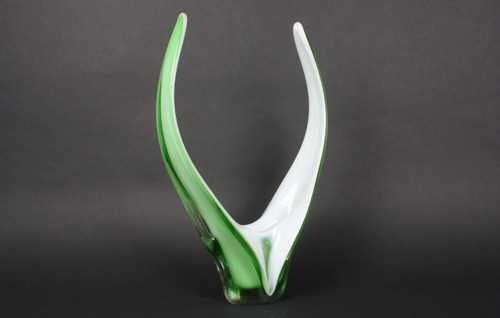 Grande coupe verre bicolore