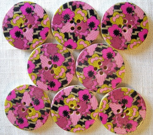 Bouton bois 3 cm - bois, **