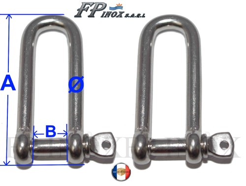 Manille longue 6mm libre - libre, lot