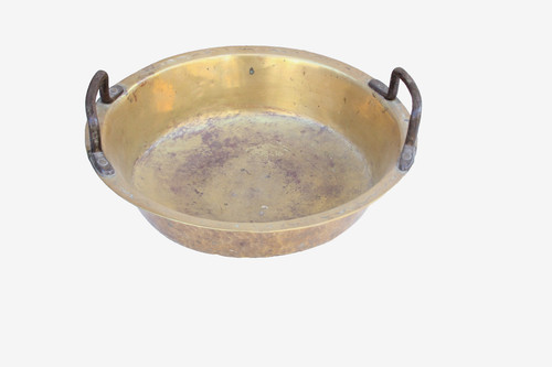 Grand plat laiton ancien - en,