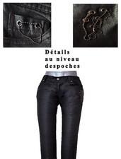 Jean noir enduit effet
