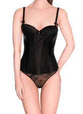 Belle Guêpière Valège Push-Up Noire T.85D NEUVE+ETIQUETTE