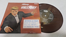 45T JOHNNY HALLYDAY  RETIENS LA NUIT  - MARRON - RARE REEDITION 2019 -2