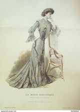 Gravure Mode illustree 1902 #