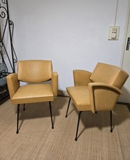Fauteuil cocktail 1950 /1960 Skaï- fauteuil de coiffeur -vintage / style rétro*