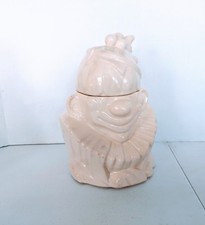 Vintage White McCoy Clown Bust Cookie Jar 1945 1947 kitchen Collectable