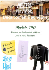 Custom Playmobil Décalcomanie adhésive - Plastron Western - 1900 - train N 140