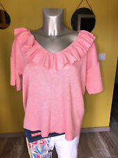 joli pull maille rose manches