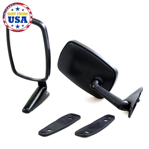 New pair black door mirror - new,