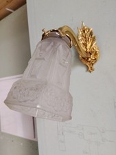 MOUYNET - Applique BRONZE doré et TULIPES Art déco 1930