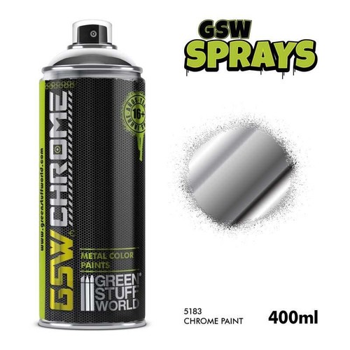 Bombe peinture chrome - chrome, 400ml