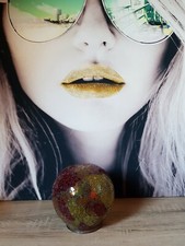 ANCIEN ABAT-JOUR GLOBE VERRE COULEUR LAMPE VINTAGE RÉTRO 