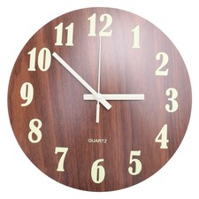 Horloge Murale Lumineuse, Horloges Murales de Cuisine Silencieuses en Bois 7283
