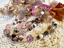 Collier ancien perles en verre