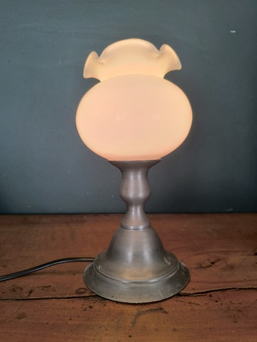 Ancienne lampe étain - ancienne,