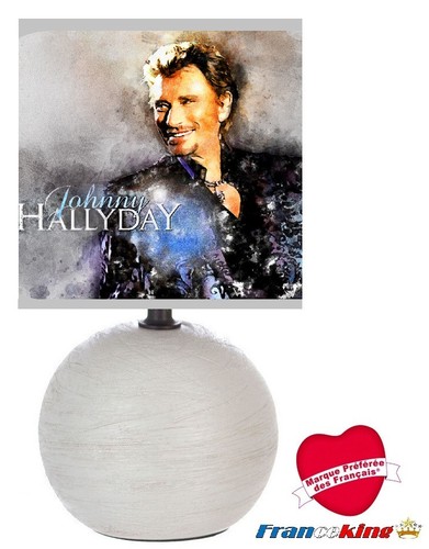 Lampe chevet gris johnny - lampe,