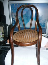 Poupée ancienne, vintage, sfbj, bleuette, petite chaise style thonet, ours