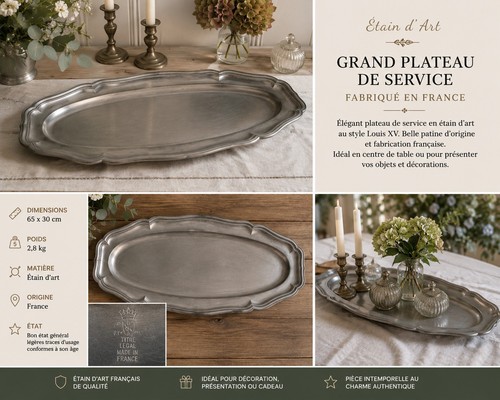 Plat service étain - de,