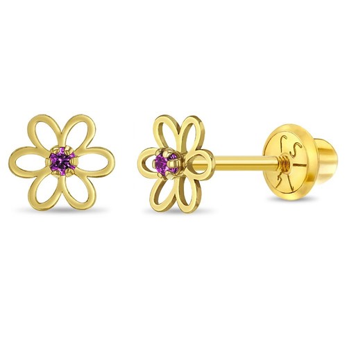 14k jaune délicat zircone - jaune,