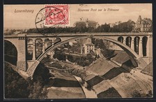 CPA Luxembourg, Nouveau Pont sur la Pétrusse 1910 
