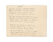 Jean COCTEAU / Poème autographe / Sonnet / Vocabulaire / Radiguet / 1922