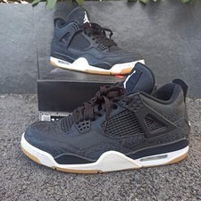 Jordan 4 Retro Lazer Black Gum 44 10 9 X Nike Air Chicago Bulls Nba Dunk Flight