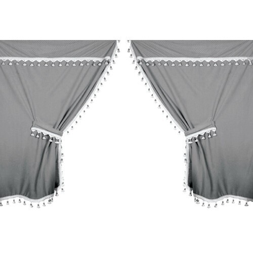 Rideaux cabine premiere gris - rideaux,