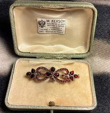 Broche XIX Grenats De Bohème