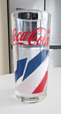 COCA COLA VERRE bleu blanc