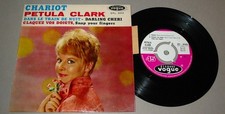PETULA CLARK   Chariot  - EP 45t 7". 1962   LANGUETTE + CENTREUR