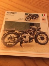 Moto Guzzi 500 cm3 sport 14 1929 Carte Collection moto Atlas Italie