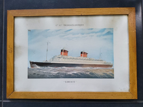 Gravure ancienne cgt paquebot - gravure,
