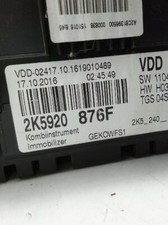 2K5920876F tableau bord compteur pour VOLKSWAGEN CADDY PROFESIONAL 2.0 KOMBI BMT
