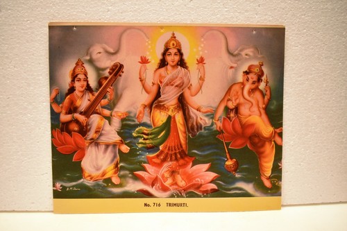Trimurti vintage lithographie - vintage,