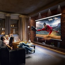 VEVOR Écran de Projection Toile de Projecteur Enroulable Manuel 100 pouces 16:9