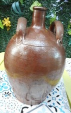 Vintage. Ancienne et belle BONBONNE, JARRE, CRUCHE en terre cuite vernissée. Hau