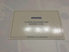 CARTE DOMICILE VENTE D'UN