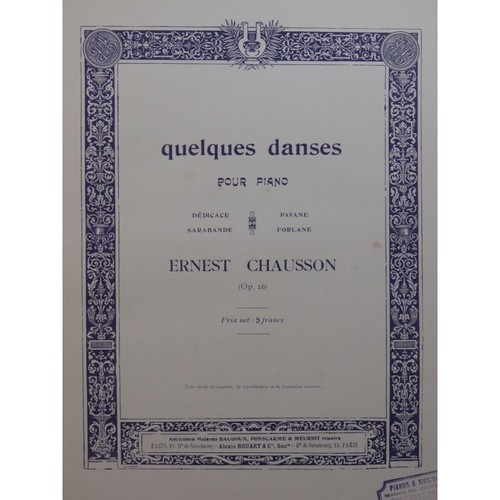 Chausson ernest some - ernest, dances
