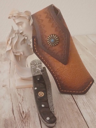 Couteau pliant damas - couteau,