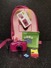 Appareil photo numérique Nikon Coolpix S32 Rose Carte Mémoire 2G Chargeur Bat