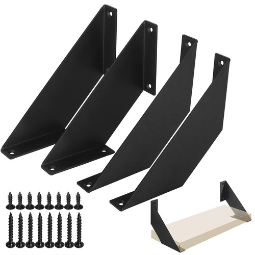 Equerre etagere murale noire - equerre,