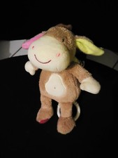 229/ doudou peluche musical âne beige marron rose vert TIGEX BABYSUN (2 dispo)