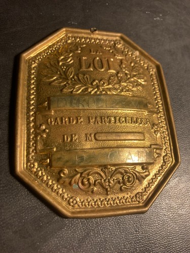 Authentique plaque garde - plaque,