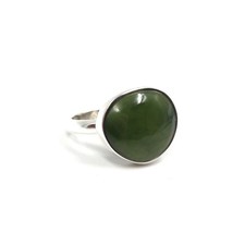 Bague sceau homme jade vert
