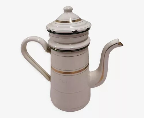 Cafetière émaillée beige - , et